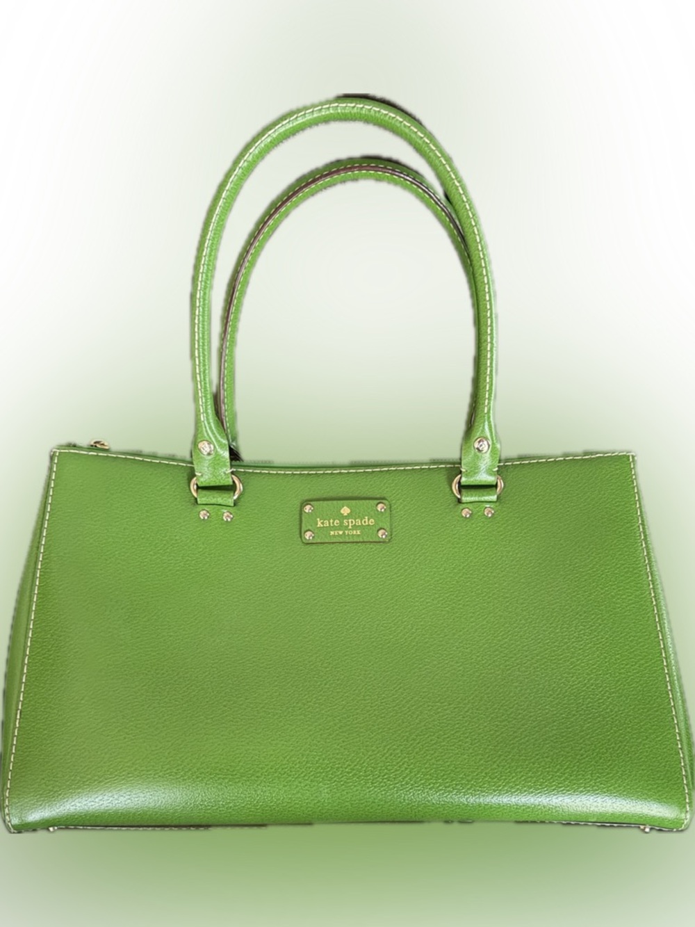kate spade Wellesley Kelly Green Leather Tote